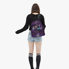 Alice in Wonderland Cute Small Purple Back Pack with Alice Quote (JPBPAQ)