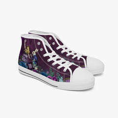 Alice in Wonderland Gothic high top womens sneakers  - The White Rabbit and Alice Pastel Goth sneakers (JPREG52)