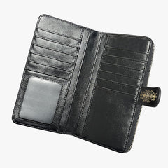 Alice in Wonderland Zipper Wallet - Lewis Carroll Large Purse - Alice Gift (JPALW)