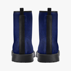 Navy Gothic Grunge Combat Boots - Dark Blue Boots (JPREGNAV)