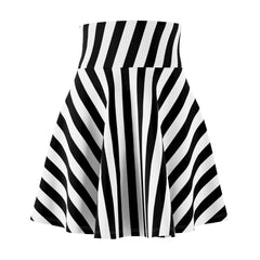 Beetlejuice Costume Skirt - Black and White Striped Casual Skirt -