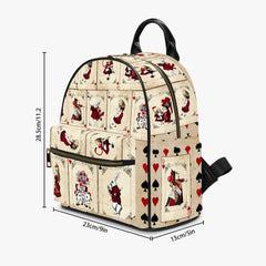 Alice in Wonderland Vintage Playing Cards Backpack - Cute Alice Back Pack (JPBP1)