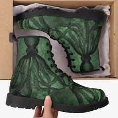 Cthullu Green Steampunk Lace Up Boots (JPREG66)
