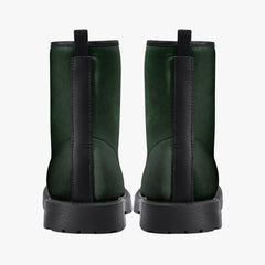 Bottle Green Gothic Grunge Lace Up Combat Boots - (JPREG38A)