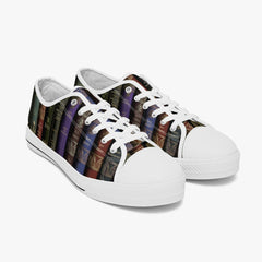 Vintage Library Books Lo top Sneakers - Librarian Shoes - Dark Academia Fun Sneakers (JP3993)