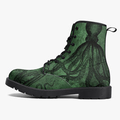 Cthullu Green Steampunk Lace Up Boots (JPREG66)