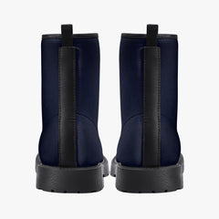 Dark Navy Grunge Combat Boots