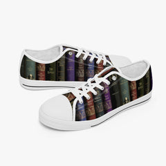 Vintage Library Books Lo top Sneakers - Librarian Shoes - Dark Academia Fun Sneakers (JP3993)
