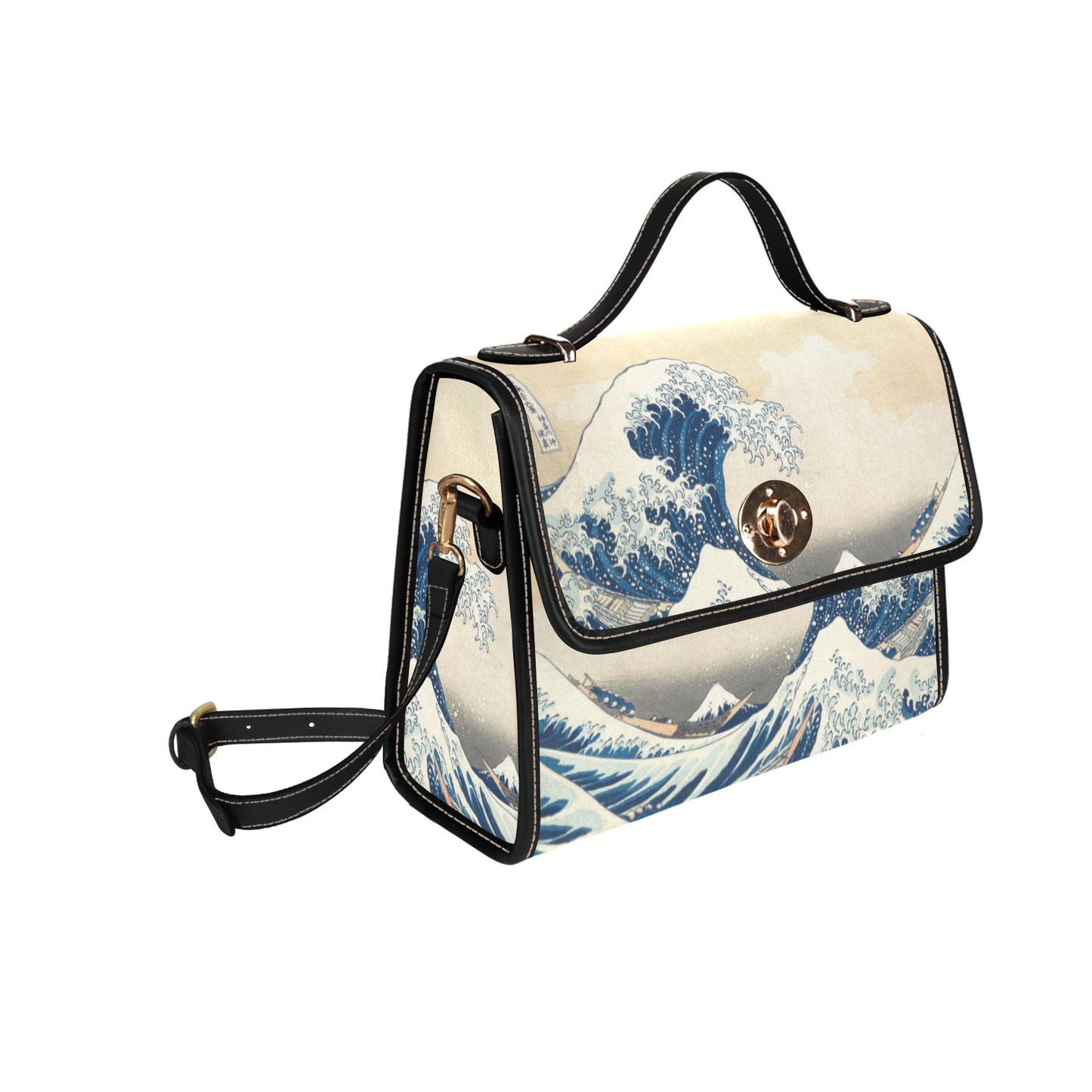 The Great Wave Satchel Bag - Hokusai, Japanese Art Shoulder Purse