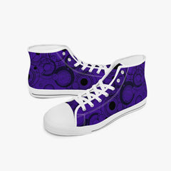Gallifreyan Purple Hi Top Sneakers - Doctor Who Sneakers (JPSNGALL)