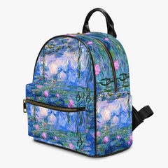 Monet Lilies - Small Backpack - Gift for Art Student (JPBACKMON)