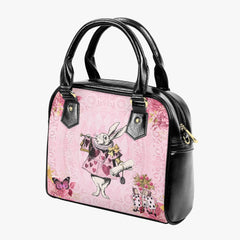 Alice in Wonderland White Rabbit Handbag - Pink Alice in Wonderland Purse - (JPHB26)