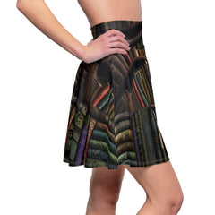 Dark Academia Library Books Skirt - Literary Classics Skirt - Librarian Skirt