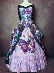 Steampunk Clockwork Butterfly Corset Gown - Made to Measure Butterfly Bridal