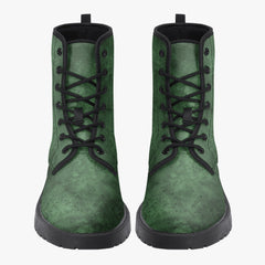 Green Gothic Grunge Lace Up Combat Boots - (JPREG67)