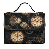 Steampunk Clockwork Satchel Bag - Gold & Black Gears Design