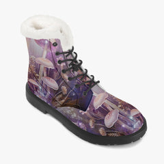 Dreamy Mushroomcore Combat Boots - Surreal Toadstool Forestcore Boots (JPFMUSH12)
