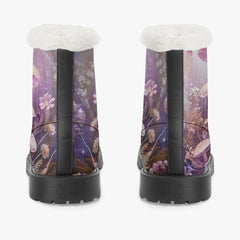 Dreamy Mushroomcore Combat Boots - Surreal Toadstool Forestcore Boots (JPFMUSH12)
