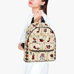 Alice in Wonderland Vintage Playing Cards Backpack - Cute Alice Back Pack (JPBP1)