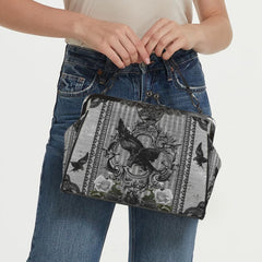 Raven Kisslock Handbag – Gothic Edgar Allan Poe Purse