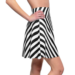 Beetlejuice Costume Skirt - Black and White Striped Casual Skirt -