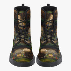 John Everett Millais - Ophelia - Lace Up Combat Boots - Pre Rapaelite Art boots (JPREG90)