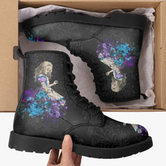 Alice in Wonderland Boots - Alice Tumbling Down the Rabbithole Gothic Boots (JPREG15)