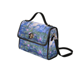 Claude Monet Lilies Shoulder Satchel Bag (AAMON1)