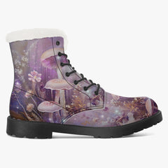 Dreamy Mushroomcore Combat Boots - Surreal Toadstool Forestcore Boots (JPFMUSH12)
