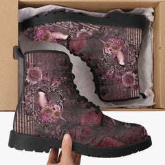 Gothic Memento Steampunk Lace Up Combat Boots - (JPREG41)