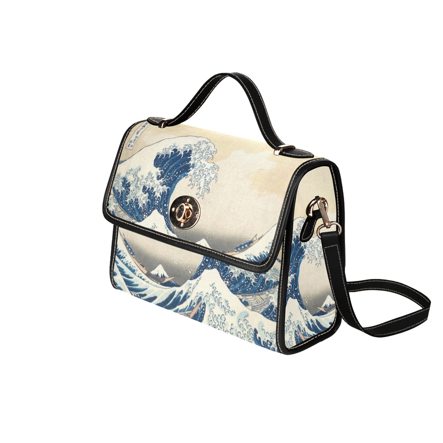 The Great Wave Satchel Bag - Hokusai, Japanese Art Shoulder Purse