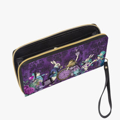 Alice in Wonderland Purple Gothic Zip Purse - (JPCW2)