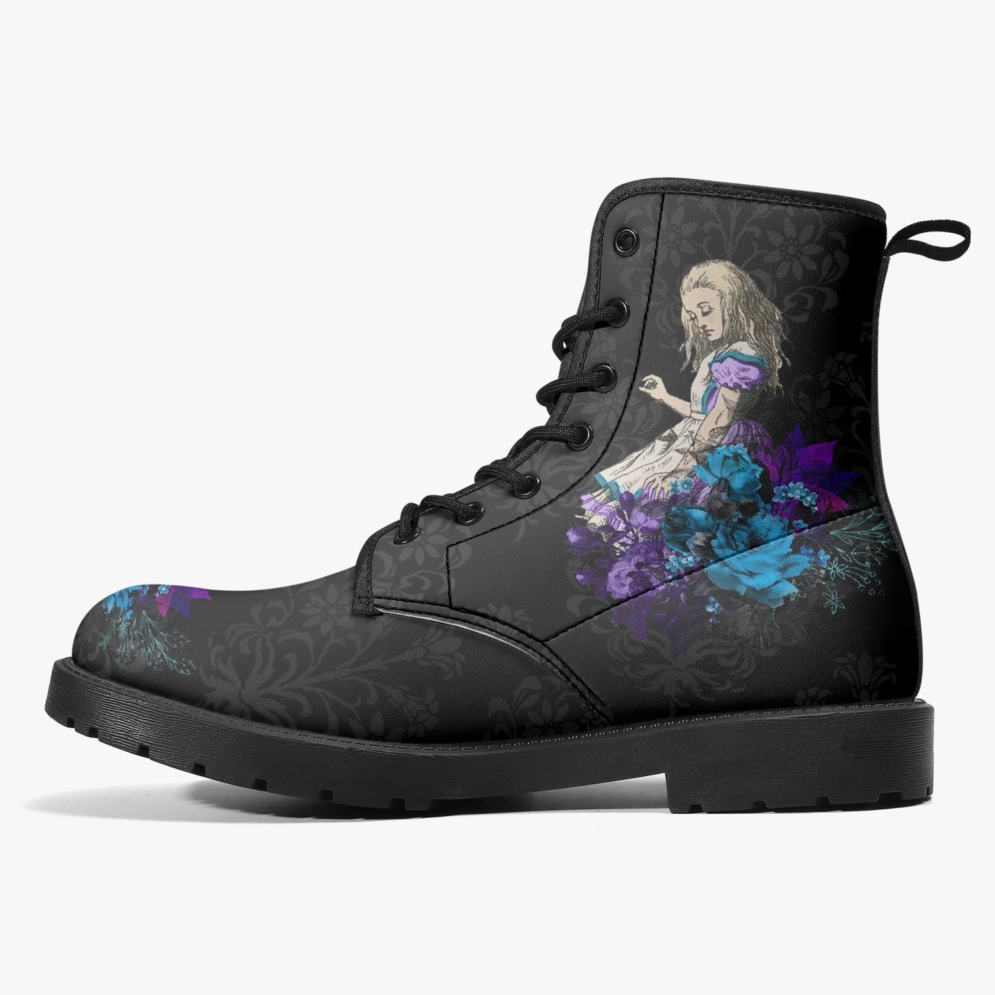 Alice in Wonderland Boots - Alice Tumbling Down the Rabbithole Gothic Boots (JPREG15)