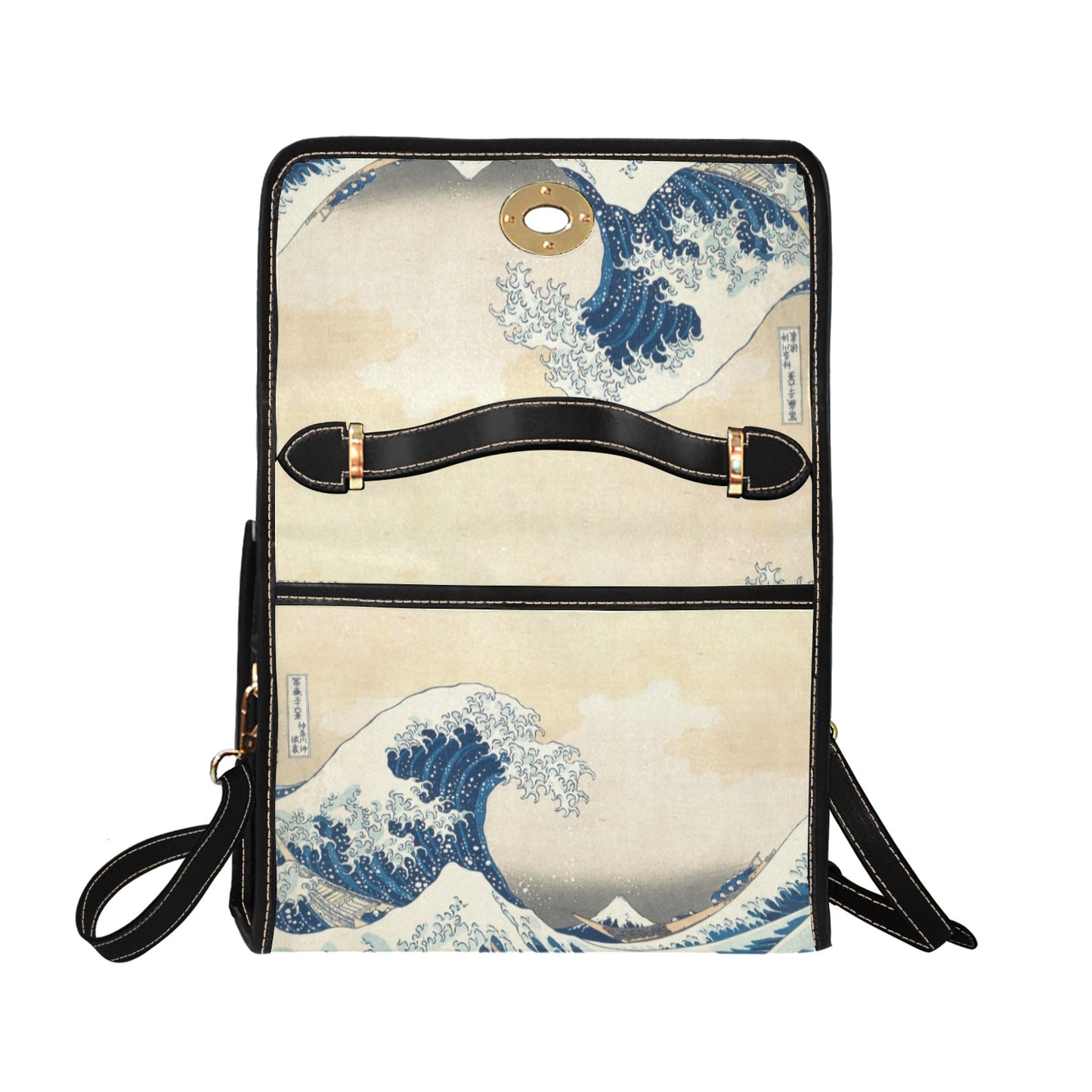 The Great Wave Satchel Bag - Hokusai, Japanese Art Shoulder Purse
