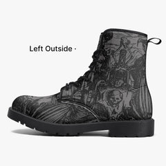 Holbein Dance of Death Grey Combat Boots (JPREG78)