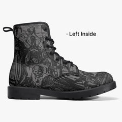 Holbein Dance of Death Grey Combat Boots (JPREG78)