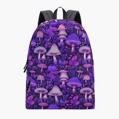 Mushroomcore Purple and Pink School Backpack - Forestcore Vibrant Travel Bag (JPMUSHPP1)