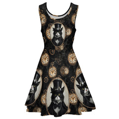 SteamCat Steampunk Dress - Fun Dress for Steampunk Cosplay - Plus Size Friendly (Thinner Fabric)