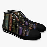 Vintage Library Books Hi Top Sneakers - Librarian Shoes - Dark Academia High Tops (JP4002)