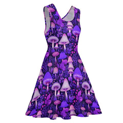 Purple Mushroomcore Party Dress (Thinner Fabric)