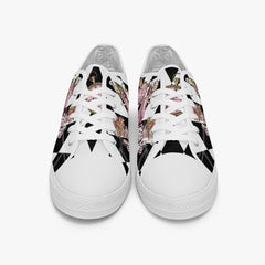 Alice in Wonderland Pink Lo Top Sneakers - Alice Tumbling Down the Rabbit Hole Mad Hatter Sneakers (JP3991)