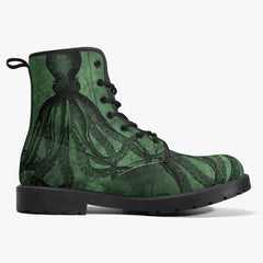 Cthullu Green Steampunk Lace Up Boots (JPREG66)
