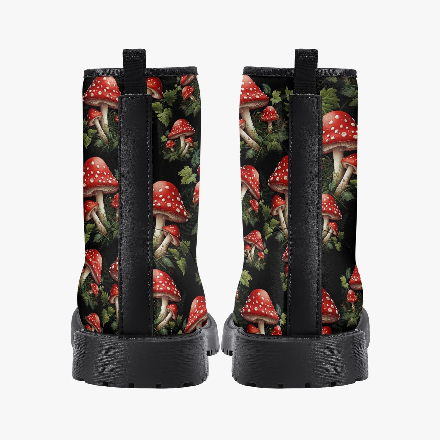 Mushroomcore Toadstool Combat Boots - Forestcore Boots (JPMUSH3)