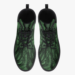 Cthullu Green Steampunk Lace Up Boots (JPREG66)