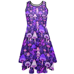 Purple and Pink Fun Mushroomcore Dress (AADMUSH1)