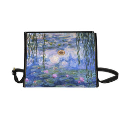 Claude Monet Lilies Shoulder Satchel Bag (AAMON1)