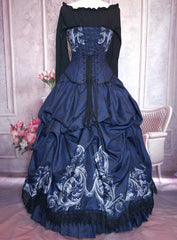 Baroque Scrolls Victorian Corset Gown - Made to Measure - Plus Size Friendly