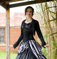 The Lilly Underbust Corset - Black Velvet or Black Brocade - Plus Size Corset - Handmade in Australia