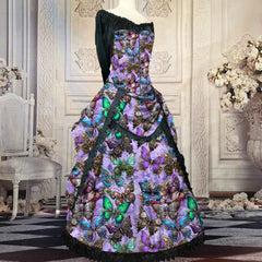 Steampunk Butterfly Ensemble - Victorian Bustle and Corset Set