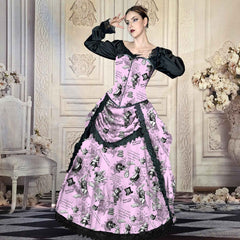 Pink Alice in Wonderland Victorian Corset Gown - Made to Measure